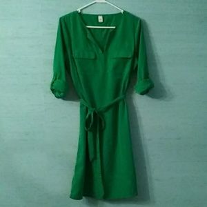 Kelly green Old Navy shirt dress